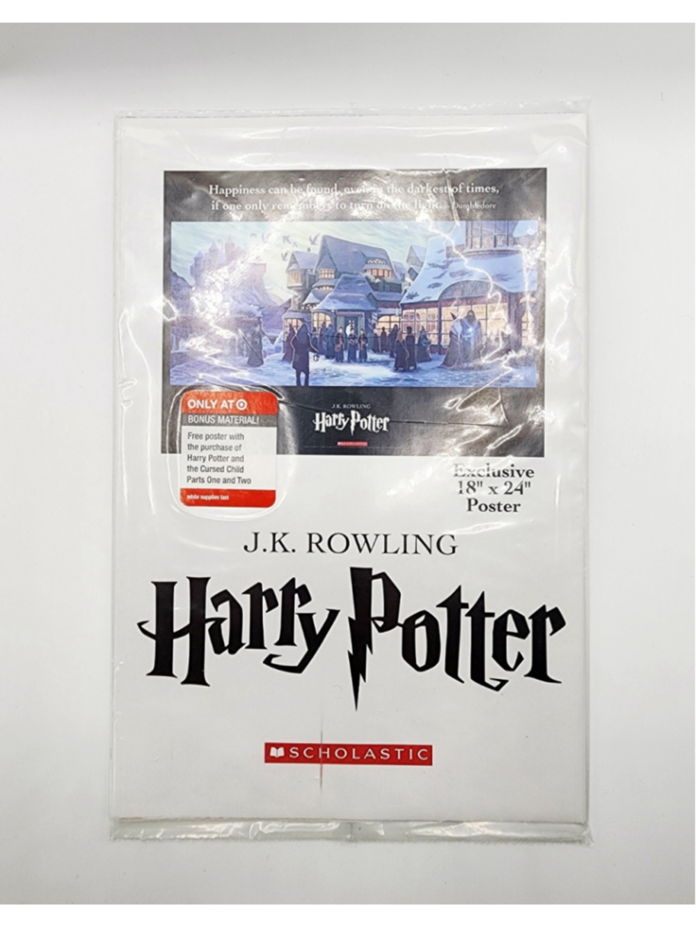 Harry Potter Scholastic Exclusive 18" x 24" Poster Hogsmeade Winter Scene NIP